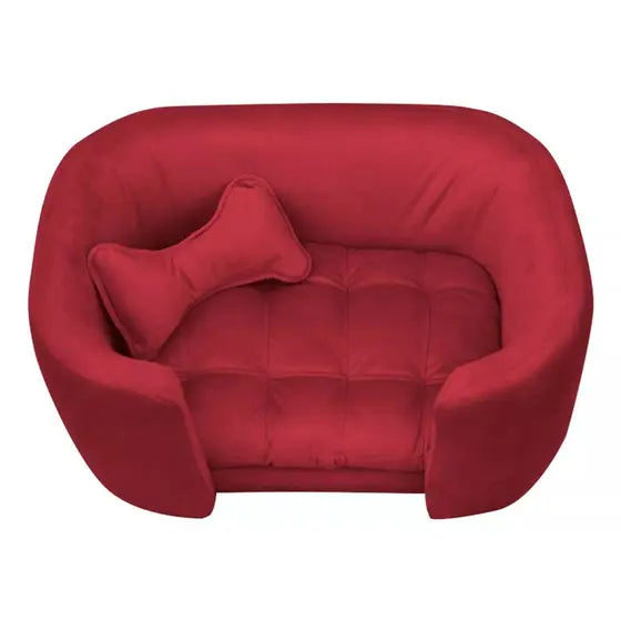 Poltrona Pet Baby Hanna Veludo Rose – Conforto e Estilo para Seu Pet