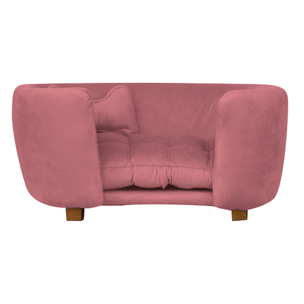 Poltrona Pet Baby Hanna Veludo Rose – Conforto e Estilo para Seu Pet