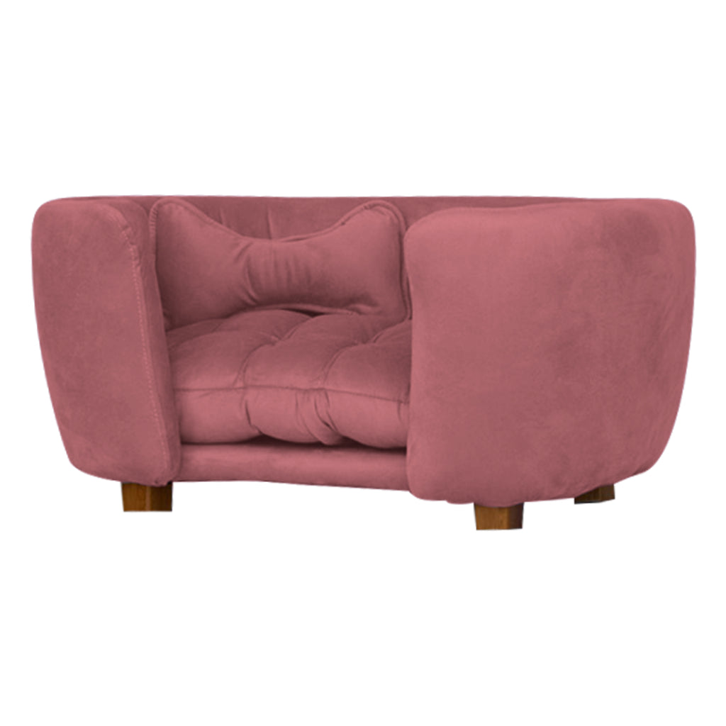 Poltrona Pet Baby Hanna Veludo Rose – Conforto e Estilo para Seu Pet