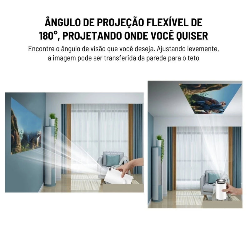 Projetor 4K HD – Imagem Ultra Nítida em Até 300”
