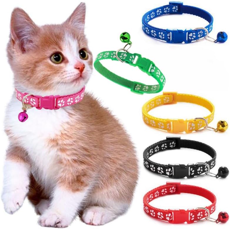 Coleira Ajustável com Sino – Charme e Segurança para Gatos e Cães