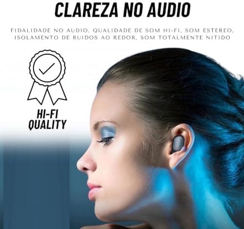Fones Bluetooth Sem Fio TWS E6S – Som Potente + Estojo Carregador